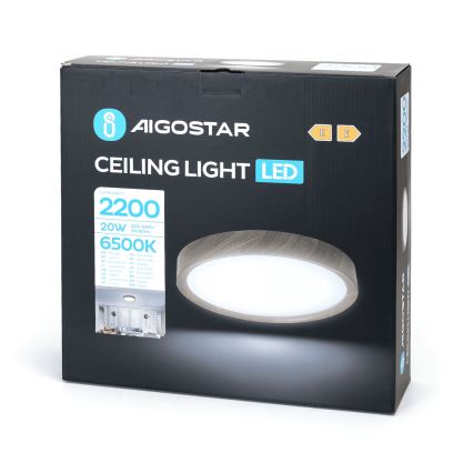 Aigostar - Plafoniera LED LED/20W/230V 6500K diametro 33,7 cm