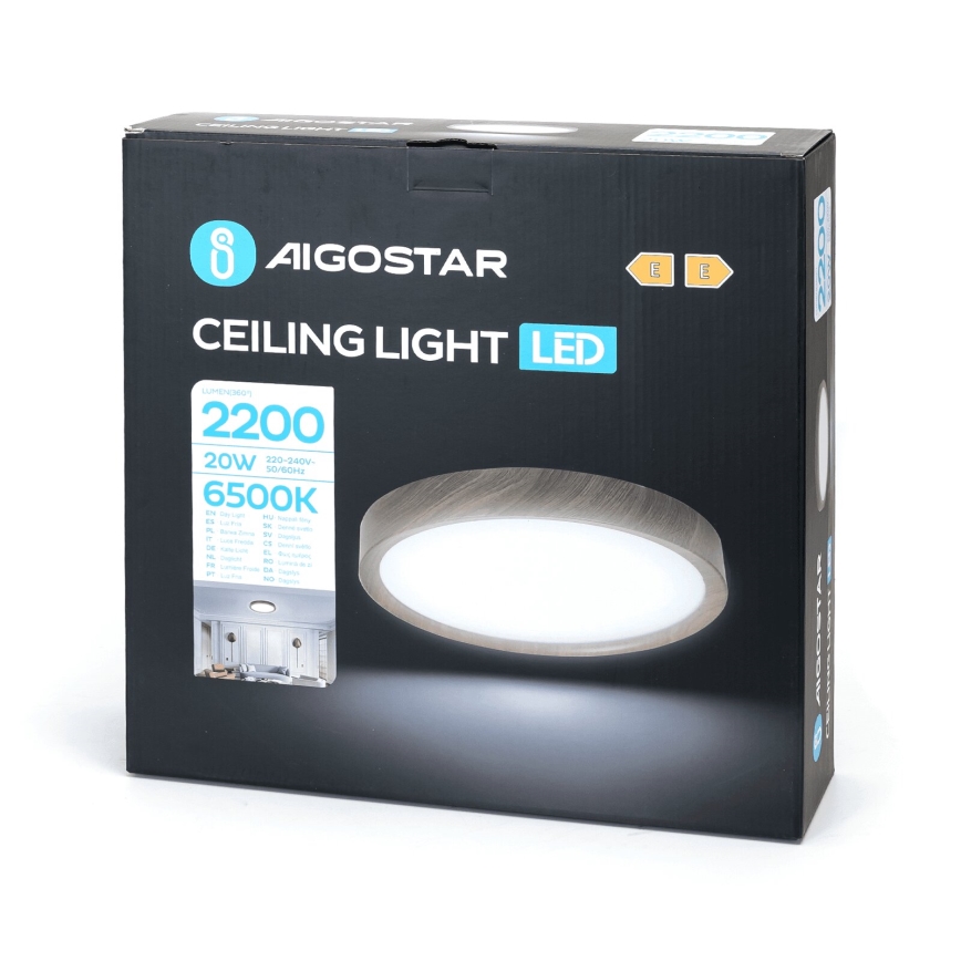 Aigostar - Plafoniera LED LED/20W/230V 6500K diametro 33,7 cm