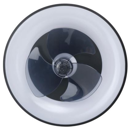 Aigostar - Plafonnier à intensité variable avec ventilateur MESH LED/40W/230V 2700-6500K noir + Télécommande
