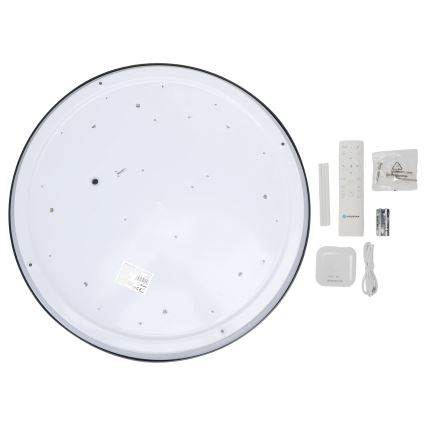 Aigostar - Plafonnier à intensité variable avec ventilateur MESH LED/40W/230V 2700-6500K noir + Télécommande