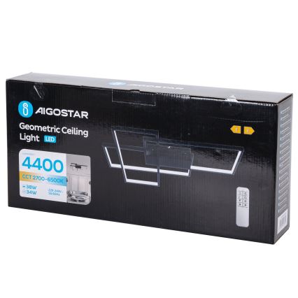 Aigostar - Plafonnier à intensité variable LED/38W/230V 2700-6500K + Télécommande