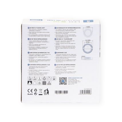 Aigostar - Plafonnier LED à montage en surface LED/6W/230V Ø 12,3 cm 6500K blanc