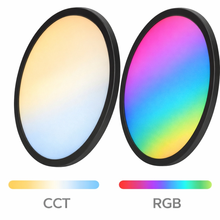 Aigostar - Plafonnier LED RGBW MESH dimmable LED/36W/230V 3000-6500K noir + télécommande