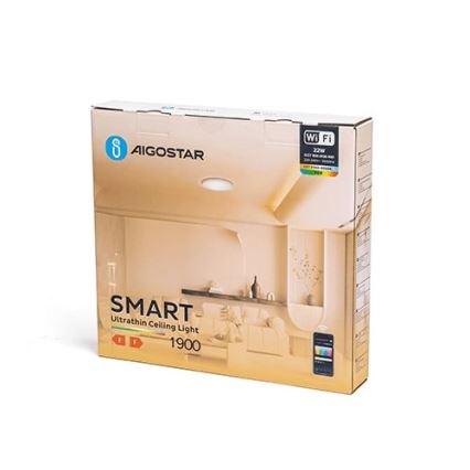 Aigostar - Plafonnier RGBW à intensité variable LED/22W/230V 2700-6500K Wi-Fi