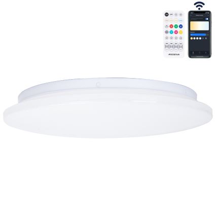 Aigostar - Plafonnier à intensité variable salle de bain MESH Smart LED/18W/230V 3000-65000K IP44 + télécommande