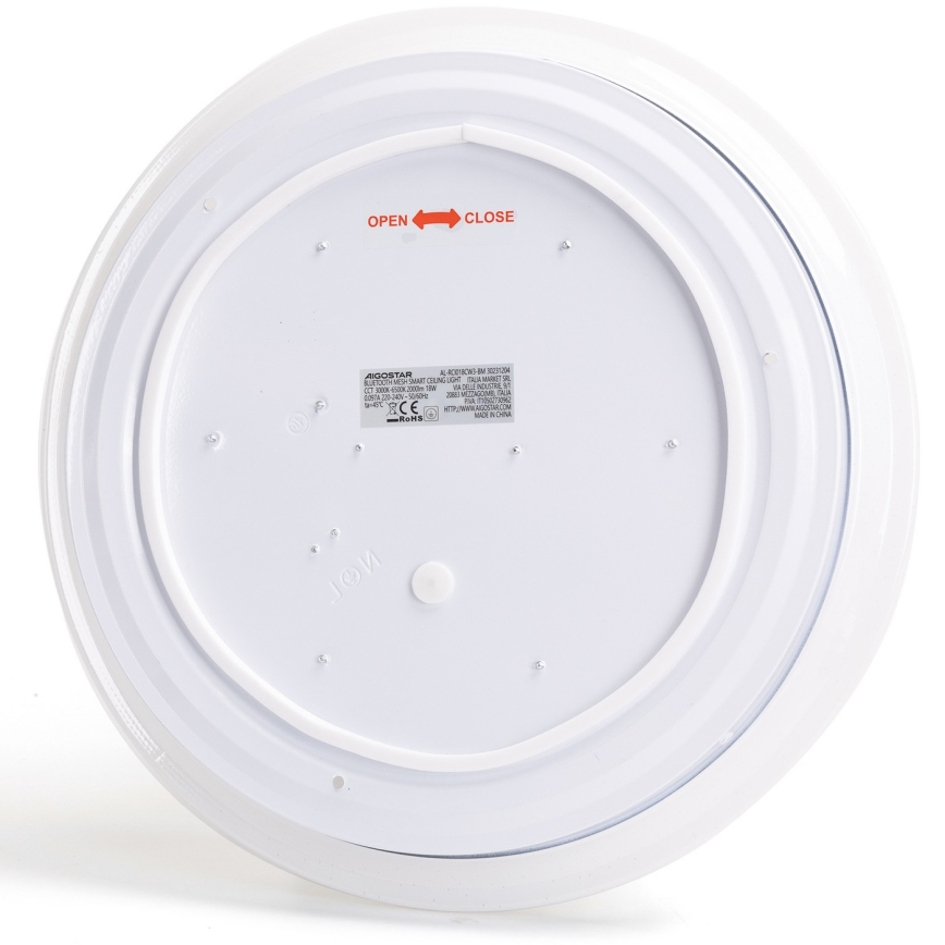 Aigostar - Plafonnier à intensité variable salle de bain MESH Smart LED/18W/230V 3000-65000K IP44 + télécommande