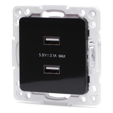 Aigostar - presa USB senza cornice, 2 porte USB-A, nera