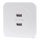 Aigostar - prise d'alimentation USB encastrable avec cadre, 2x USB-A, blanche