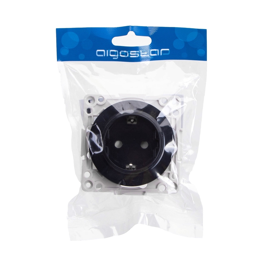 Aigostar - Prise domestique sans cadre SCHUKO 250V/16A noire