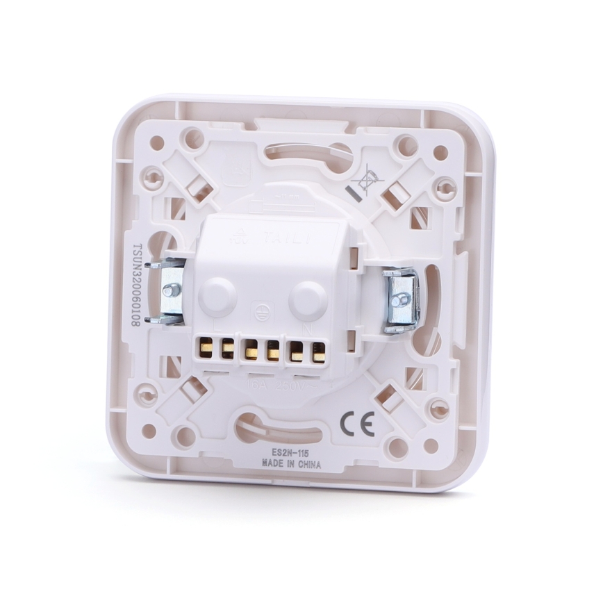 Aigostar - prise murale SCHUKO 250V blanche avec cadre