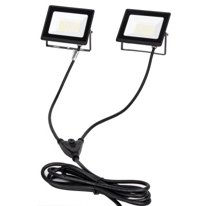 Aigostar - Proiettore LED con stativo 2xLED/30W/230V 6500K IP65 arancione/nero