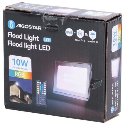 Aigostar - Proiettore LED RGB dimmerabile LED/20W/230V IP65 + telecomando