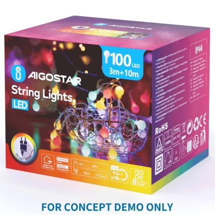 Aigostar - Proiettore natalizio LED di fiocchi di neve LED/5W/230V bianco freddo nero/bianco