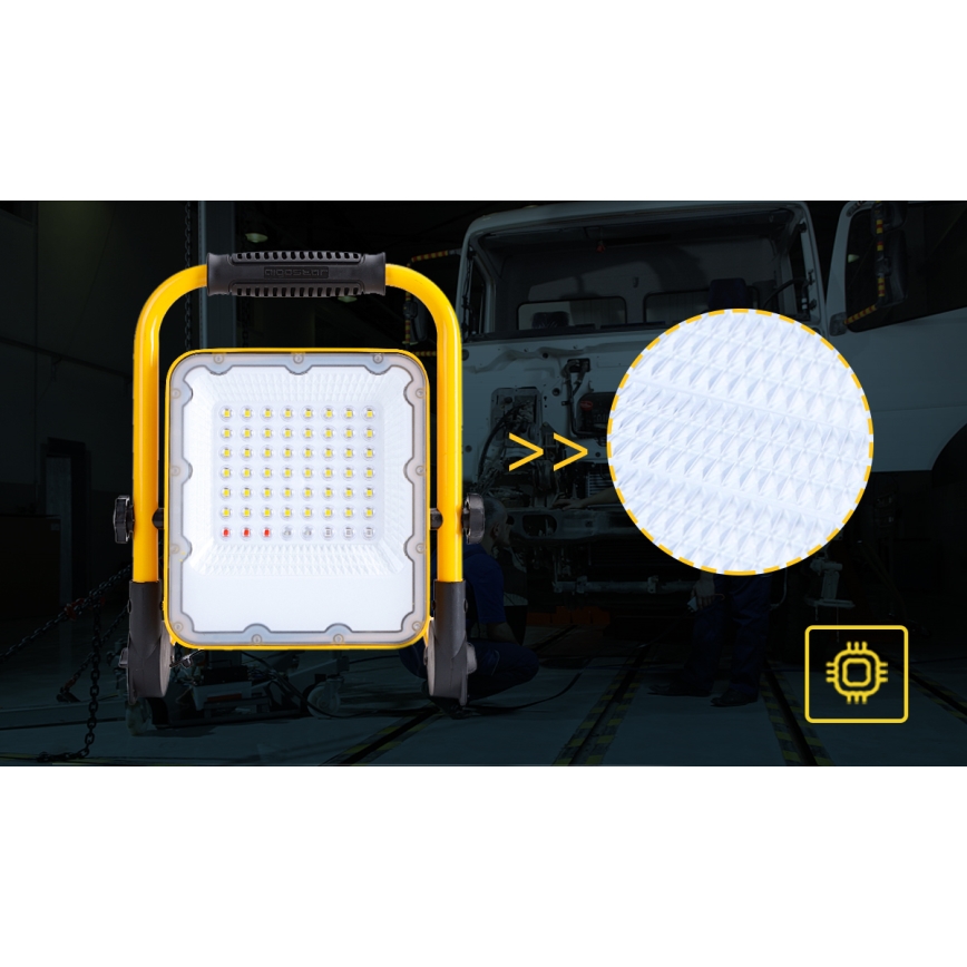 Aigostar - Proiettore ricaricabile dimmerabile LED/100W/5V 6500K IP65