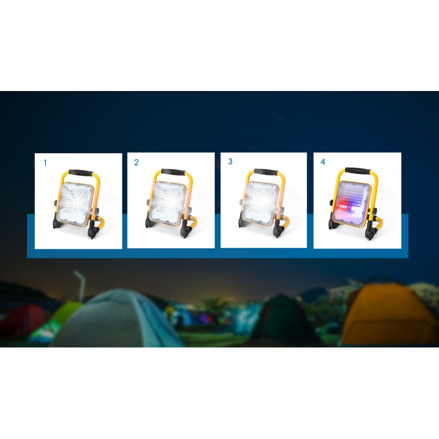 Aigostar - Proiettore ricaricabile dimmerabile LED/100W/5V 6500K IP65