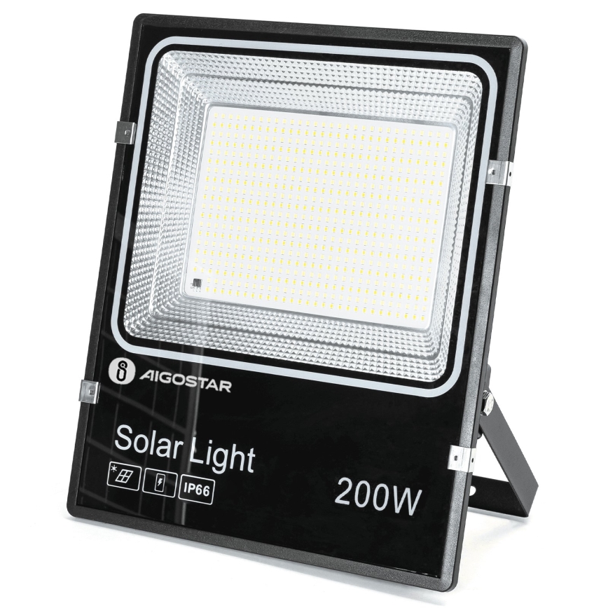 Aigostar - Proiettore solare LED dimmerabile LED/200W/3,2V 3600mAh 3000K/4000K/6500K IP66 + telecomando