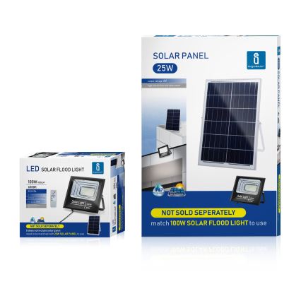Aigostar - Proiettore solare LED dimmerabile LED/100W/3,2V IP67 + tc