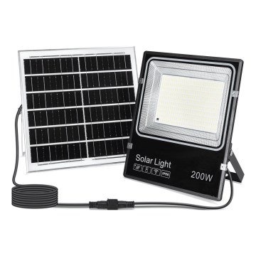 Aigostar - Proiettore solare LED dimmerabile LED/200W/3,2V 3600mAh 3000K/4000K/6500K IP66 + telecomando