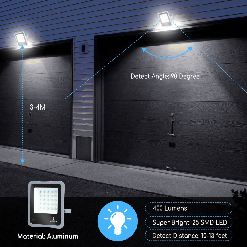 Aigostar - Proiettore solare LED dimmerabile LED/30W/3,2V IP67 + tc