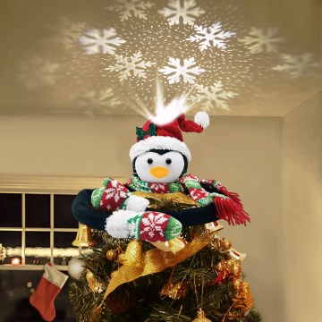 Aigostar - projecteur de Noël LED à flocons de neige LED/5W/230V blanc froid pingouin