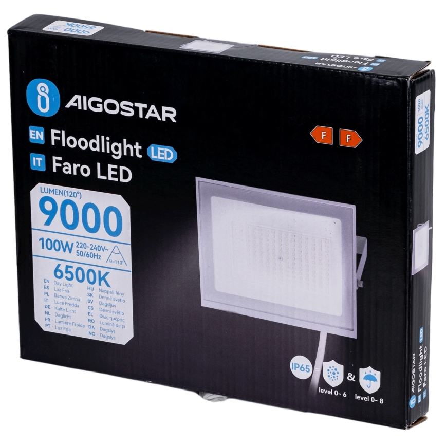 Aigostar - Projecteur LED 100 W / 230 V / 6500 K / IP65