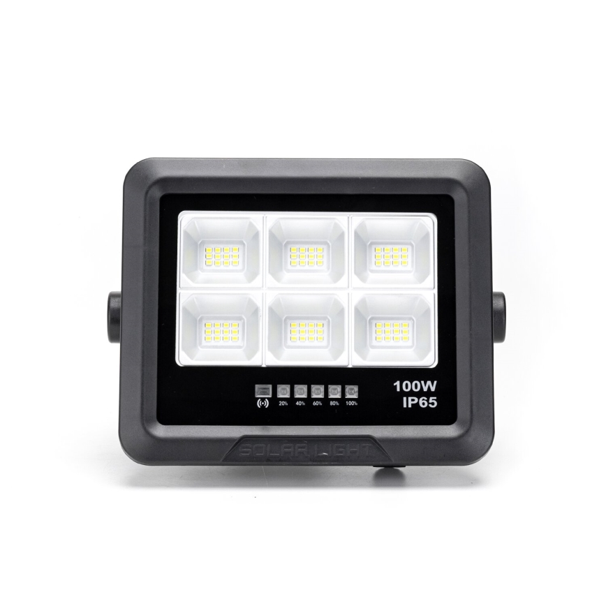 Aigostar - Projecteur solaire à intensité variable LED/100W/3,4V IP65 + Télécommande