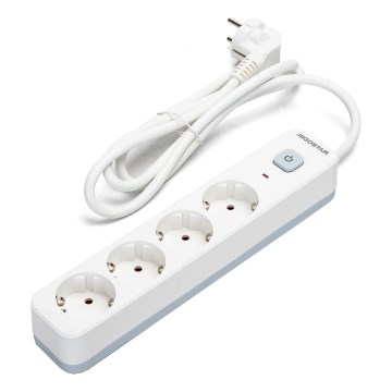 Aigostar - Prolunga con interruttore 4Z Tipo F 1,5m bianco