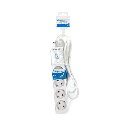 Aigostar - Prolunga con interruttore 4Z Tipo F 1,5m bianco