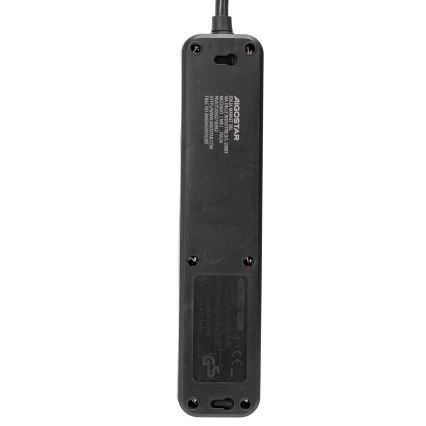 Aigostar - Prolunga con interruttore 4Z Tipo F 3m nero