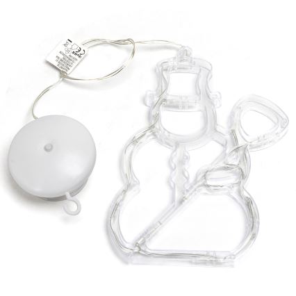 Aigostar - Pupazzo di neve, decorazione natalizia a LED, 10xLED/3xAAA, 20,5 cm