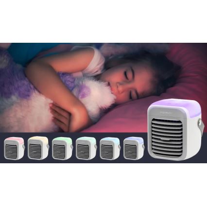 Aigostar - Raffreddatore d'aria portatile 8W/5V bianco