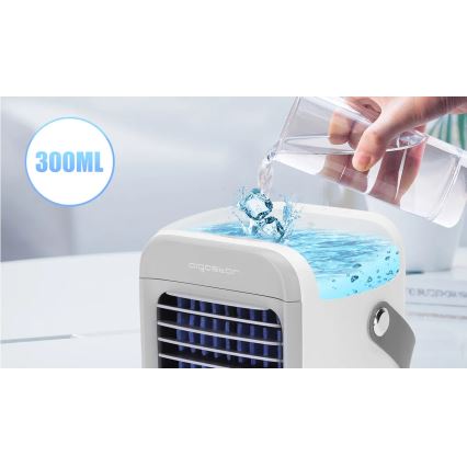 Aigostar - Raffreddatore d'aria portatile 8W/5V bianco