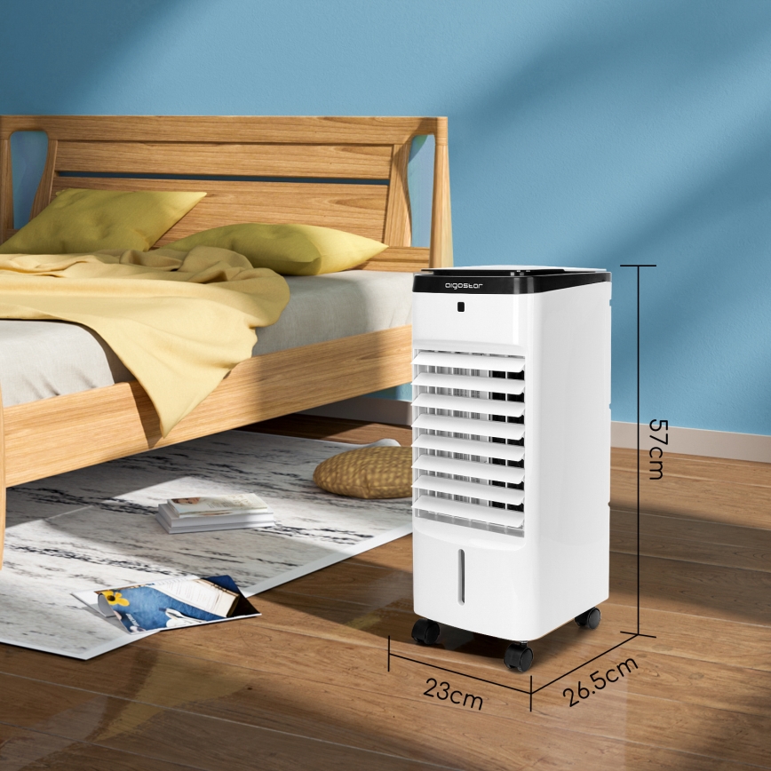 Aigostar - Raffrescatore d'aria 60W/230V bianco/nero + telecomando