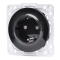Aigostar - Rahmenlose SCHUKO-Haushaltssteckdose 250V/16A, schwarz