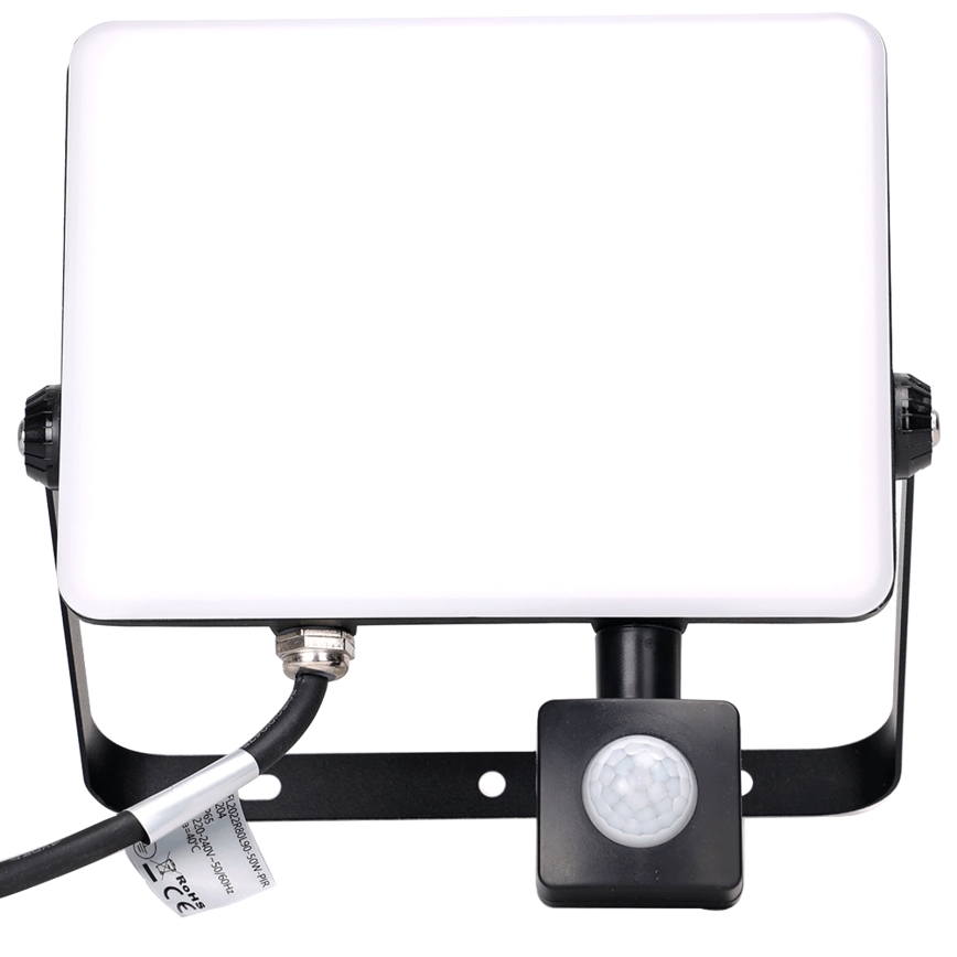 Aigostar - Riflettore LED con sensore LED/50W/230V 6500K IP65 nero