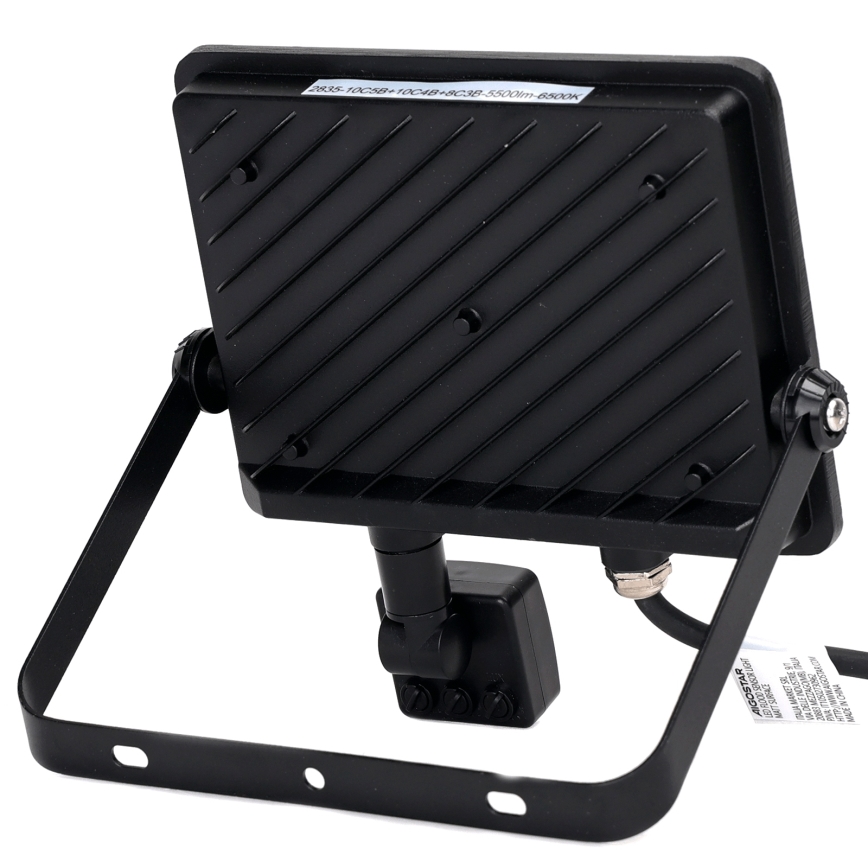 Aigostar - Riflettore LED con sensore LED/50W/230V 6500K IP65 nero
