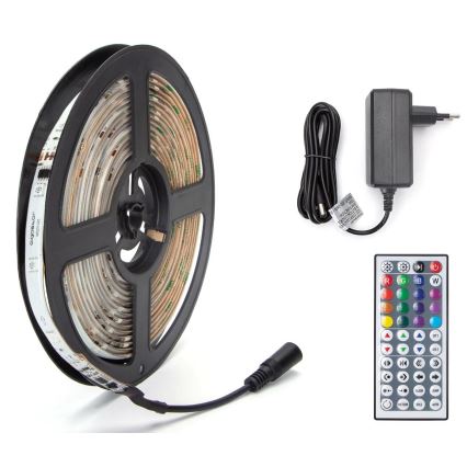 Aigostar - Ruban à intensité variable d'extérieur LED RGB 5m LED/24W/12/230V IP65 + Télécommande