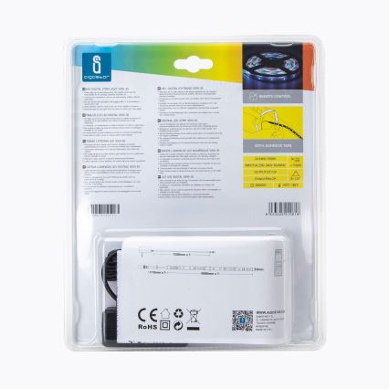 Aigostar - Ruban à intensité variable d'extérieur LED RGB 5m LED/24W/12/230V IP65 + Télécommande