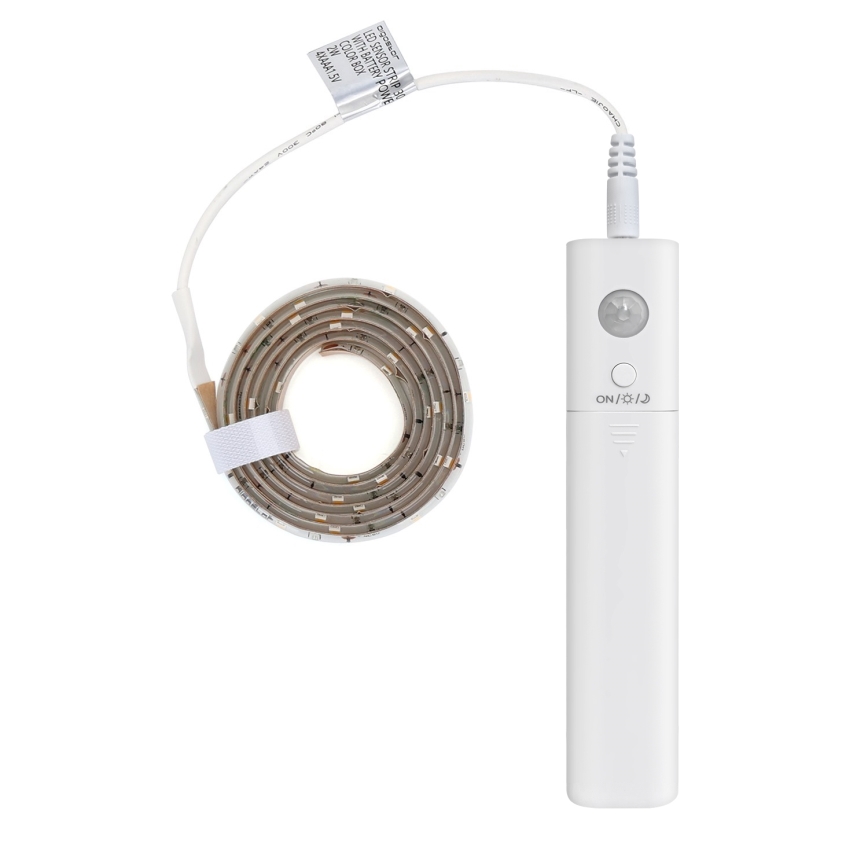 Aigostar - Ruban LED avec un détecteur 1m LED/2W/4xAAA 3000K IP65