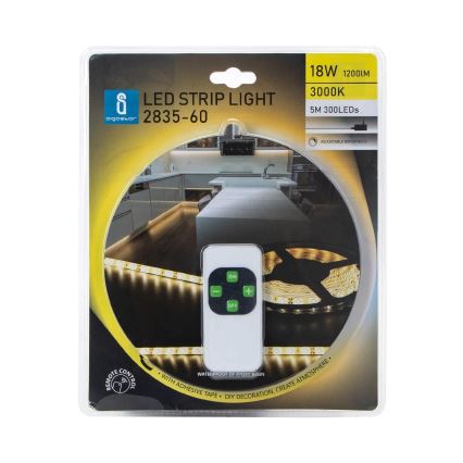 Aigostar - Ruban LED d'extérieur à intensité variable 5m LED/18W/12/230V 3000K IP65