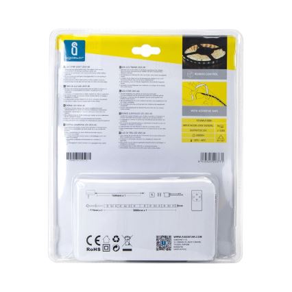 Aigostar - Ruban LED d'extérieur à intensité variable 5m LED/18W/12/230V 3000K IP65