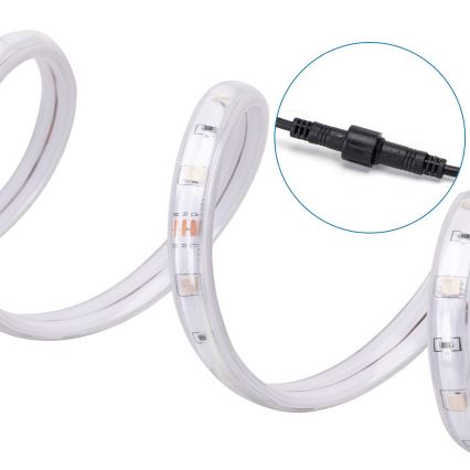 Aigostar - Ruban LED solaire RVB dimmable LED/1,6W/3,2V 3+2m IP65 1800 mAh + télécommande