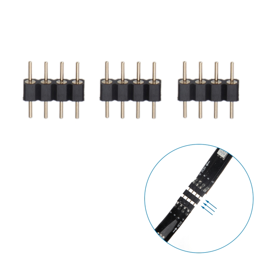 Aigostar - Ruban RGB  connecté à intensité variable 4x0,5m LED/4,5W/5V Wi-Fi + télécommande