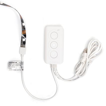 Aigostar - Ruban RGB  connecté à intensité variable 4x0,5m LED/4,5W/5V Wi-Fi + télécommande