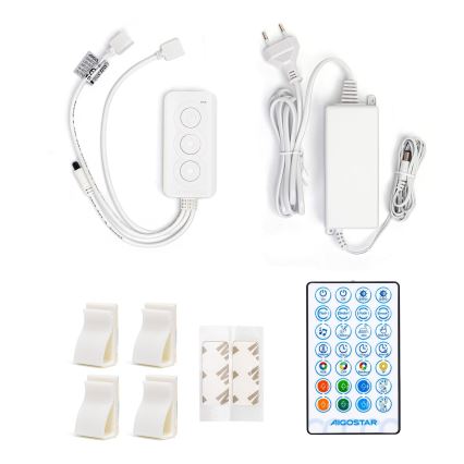 Aigostar - Ruban RGBW à intensité variable LED/48W/12V 2x7,5 m Wi-Fi