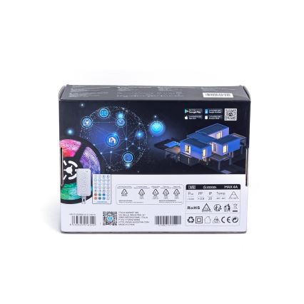 Aigostar - Ruban RGBW à intensité variable LED/48W/12V 2x7,5 m Wi-Fi