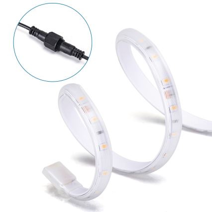 Aigostar - Ruban solaire à intensité variable LED/20W/3,2V 20 m 2700K IP65 + Télécommande