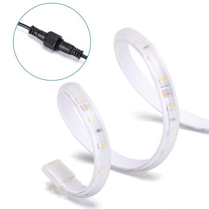 Aigostar - Ruban solaire à intensité variable LED/20W/3,2V 20 m 6500K IP65 + Télécommande