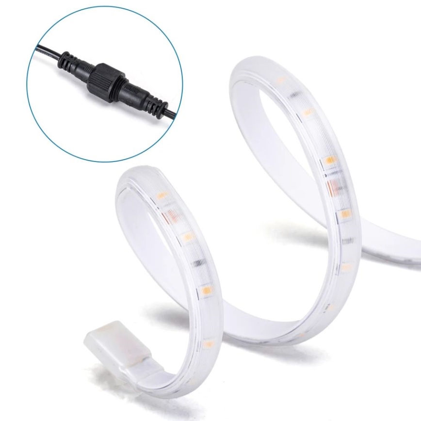 Aigostar - Ruban solaire à intensité variable LED/5W/3,2V 5 m 2700K IP65 + télécommande