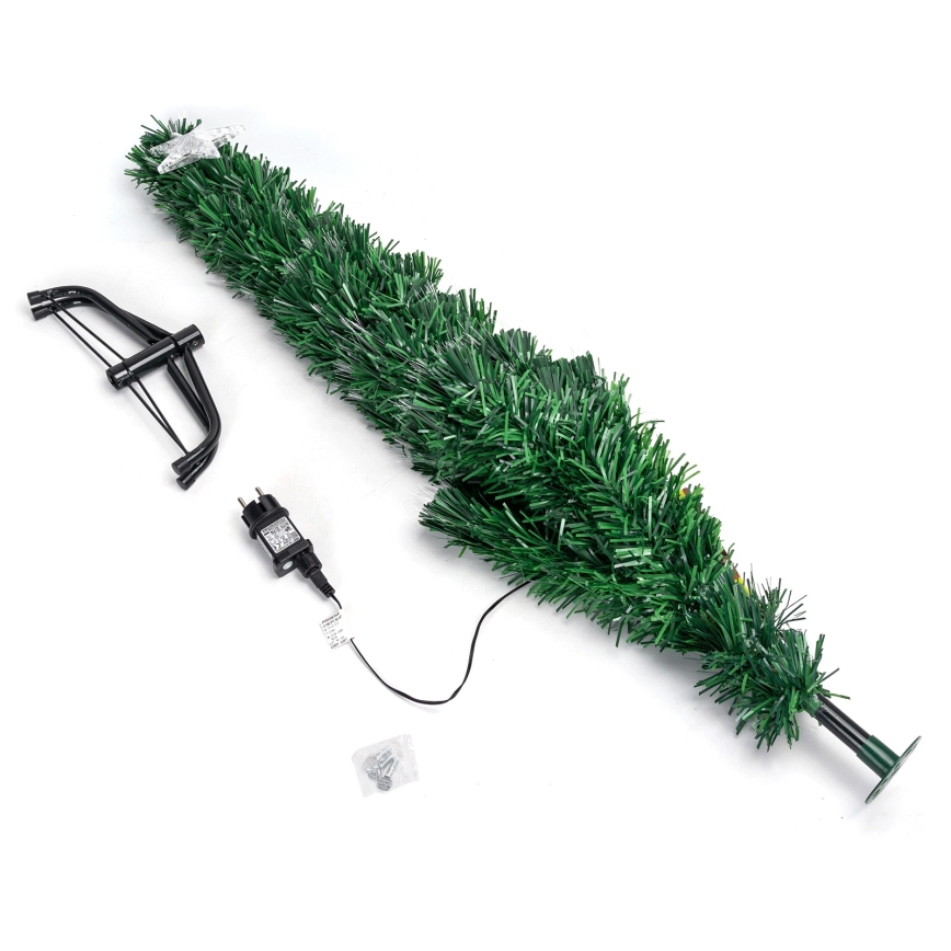 Aigostar - Sapin de Noël LED d'extérieur 205 LED/8 fonctions 180cm IP44 blanc chaud